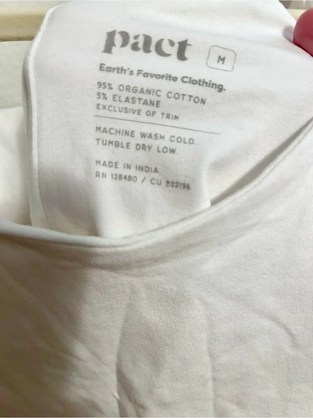 Pact White Scoop Neck Bodysuit